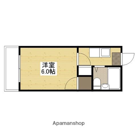 ホワイトパレス長束(1K/2階)の間取り写真