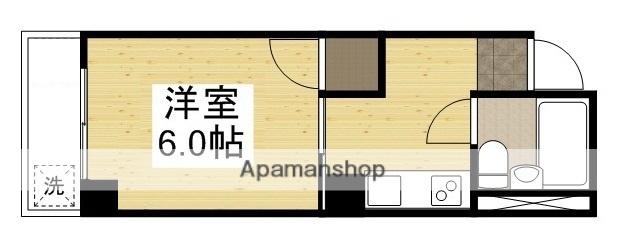 平成ビル(1K/4階)の間取り写真