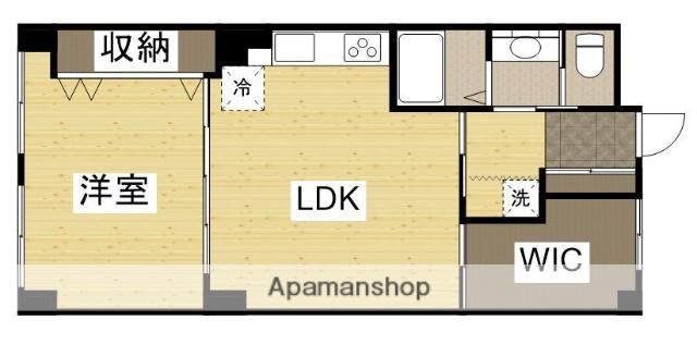 白島コーポ(1LDK/4階)の間取り写真