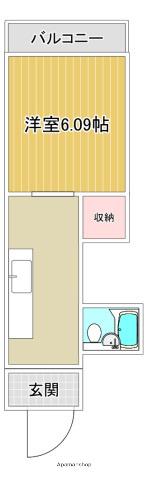 やまとビル(1K/3階)の間取り写真