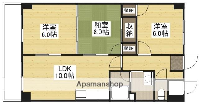 マスヒロビル(3LDK/5階)の間取り写真