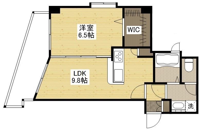 ベルフルール(1LDK/2階)の間取り写真