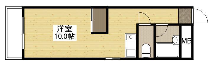 大芝総合ビル2(ワンルーム/4階)の間取り写真