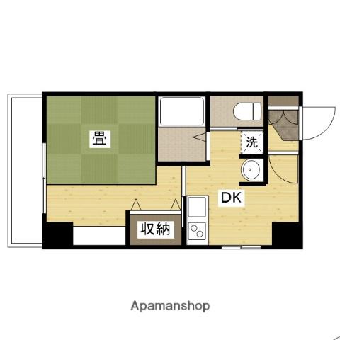 QUEELESEIKI(1DK/6階)の間取り写真