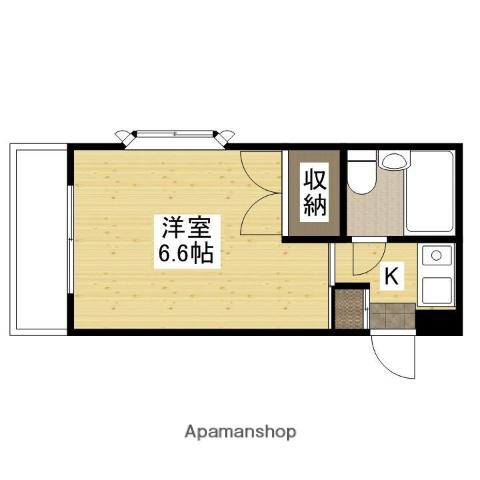 パルハウスみどり(1K/1階)の間取り写真