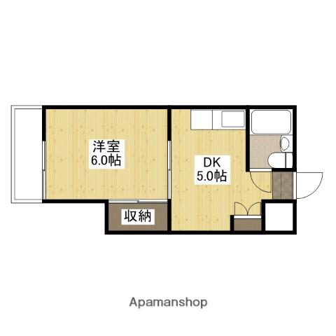 ウインドー古市(1DK/2階)の間取り写真