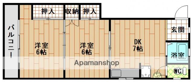 鄕島モータービル(2DK/3階)の間取り写真