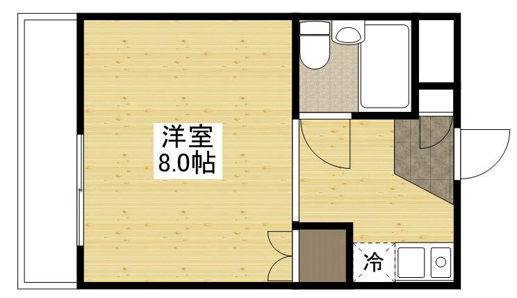 ハイネ長束21(ワンルーム/2階)の間取り写真