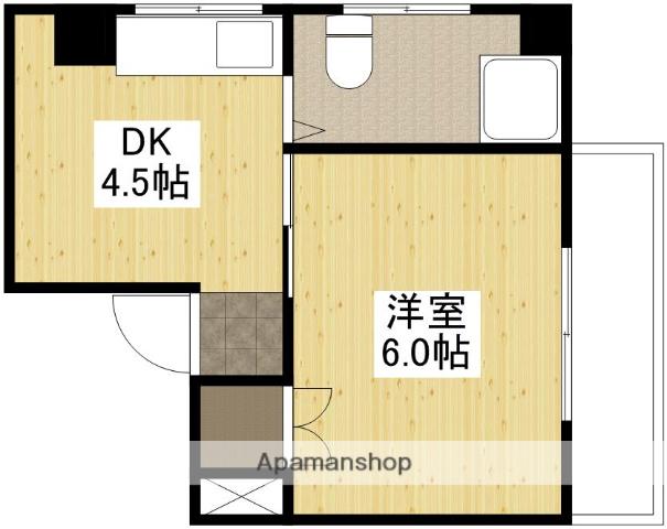 アイランド丸和(1DK/5階)の間取り写真