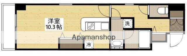 大手町グレースヒル(ワンルーム/6階)の間取り写真