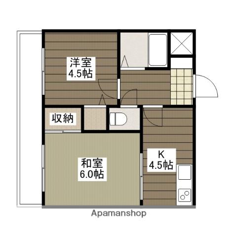 手島ビル(2K/3階)の間取り写真