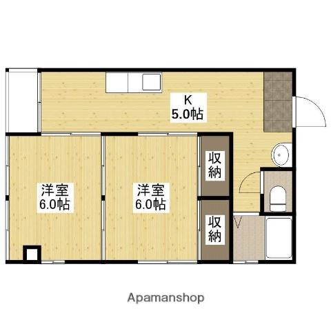 サンコウワークテソーロ(2K/4階)の間取り写真