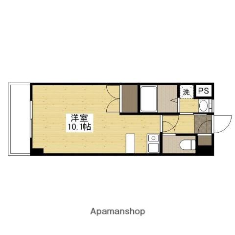福地産業西十日市ビル(ワンルーム/4階)の間取り写真