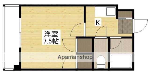 FKビル(1K/7階)の間取り写真