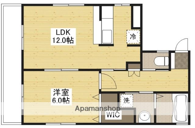 ロリエ中広通(1LDK/4階)の間取り写真