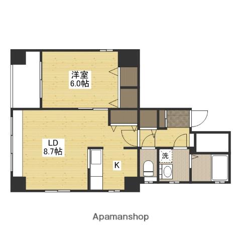 ラ・トゥール・イノウエ(1LDK/8階)の間取り写真