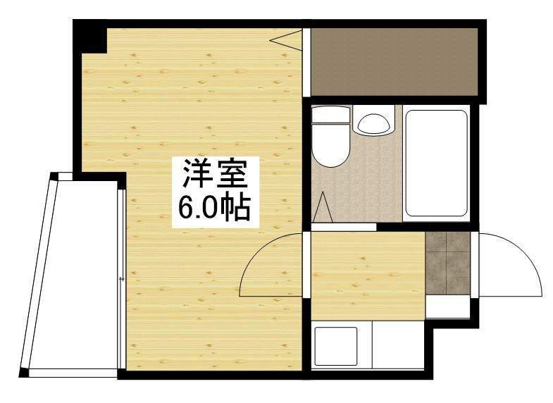 中央二反田ビル(1K/3階)の間取り写真
