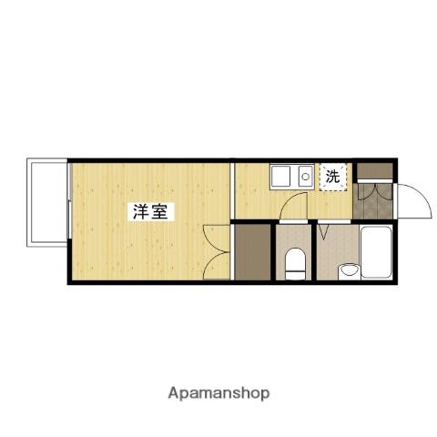 ハイムモーリス(ワンルーム/2階)の間取り写真