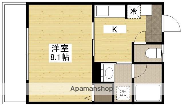 再来しごくビル(1K/2階)の間取り写真