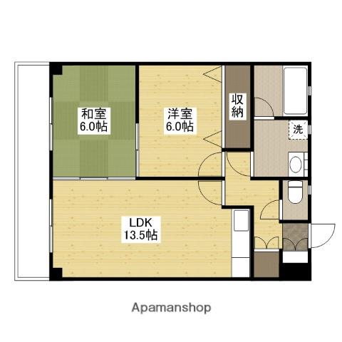 第3川崎ビル(2LDK/1階)の間取り写真