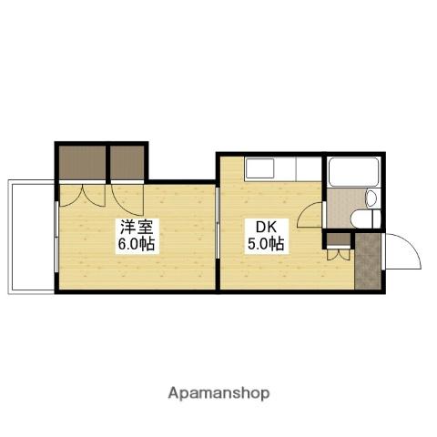 松岡ビル(1DK/3階)の間取り写真
