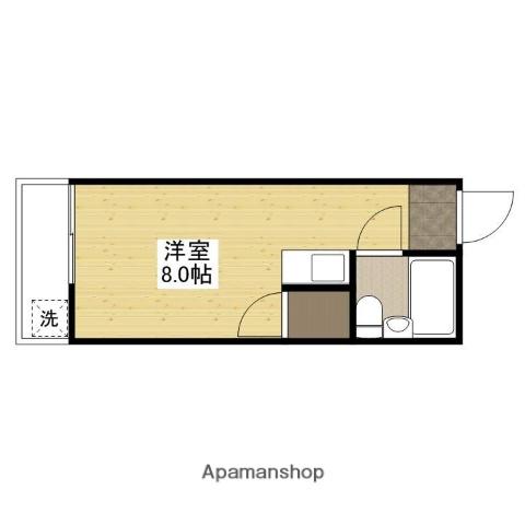 パステルクボ16(ワンルーム/5階)の間取り写真