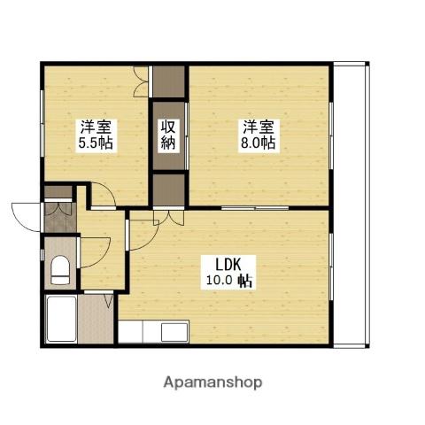 マスダハイム(2LDK/2階)の間取り写真
