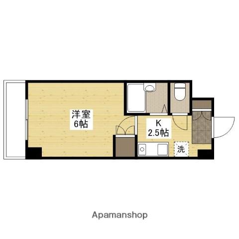 ONビル(1K/1階)の間取り写真