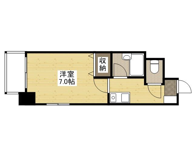 エスパシオ十日市(1K/3階)の間取り写真