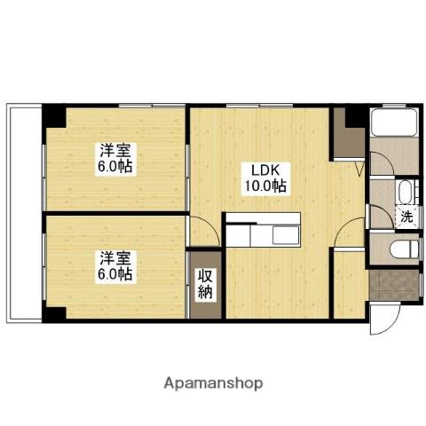 ビオスクレーネー(2LDK/2階)の間取り写真