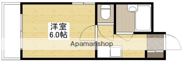 コスモスビルⅡ(1K/3階)の間取り写真