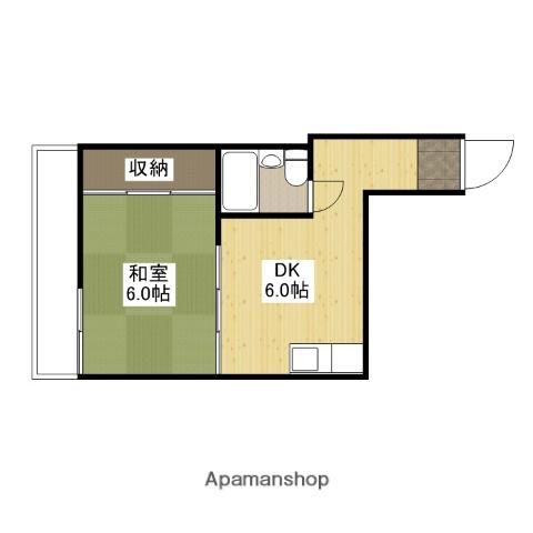 SSビル(1DK/4階)の間取り写真