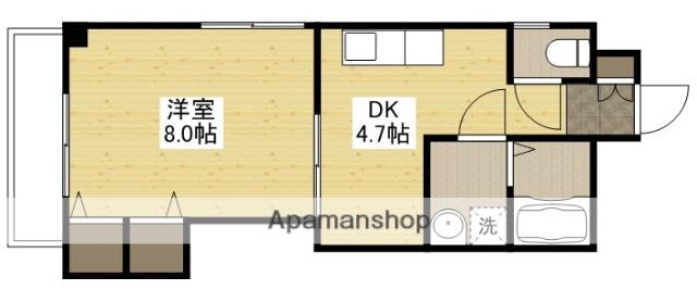 クレセールフルタ(1DK/6階)の間取り写真