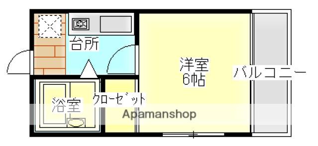 プリマヴェール矢野(1K/3階)の間取り写真