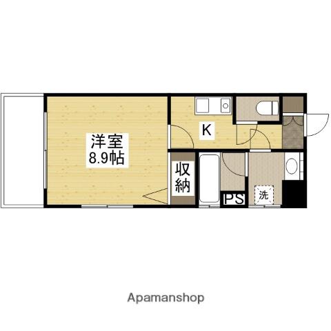 アイビースクエア寺町(1K/10階)の間取り写真