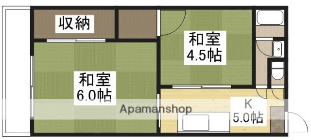 藤本ビル(2K/4階)の間取り写真