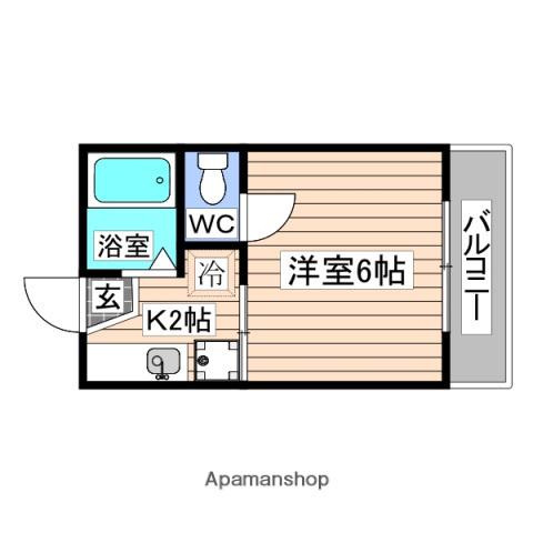 第8長束ビル(1K/2階)の間取り写真