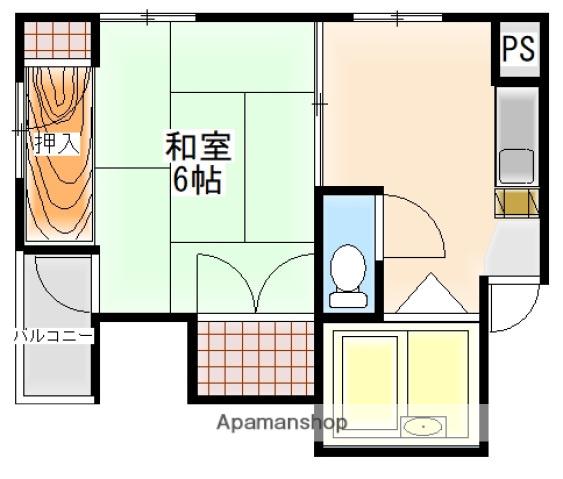 エクセルマンション府中A棟(1DK/2階)の間取り写真