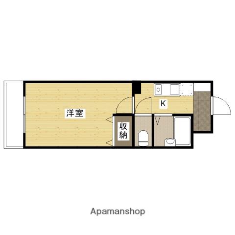 シアトル住村(1K/3階)の間取り写真