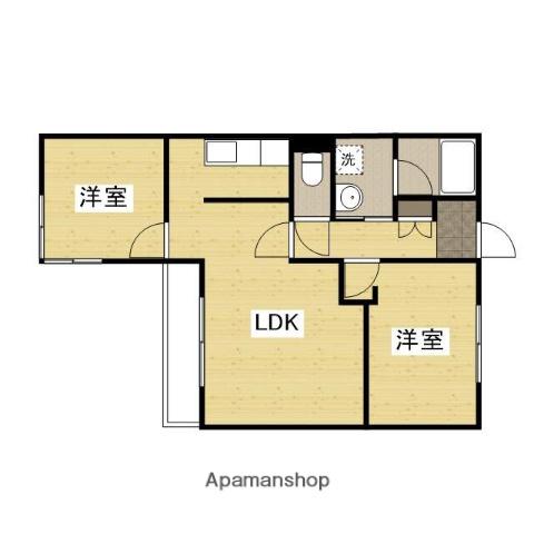 三筋マンション(2LDK/1階)の間取り写真