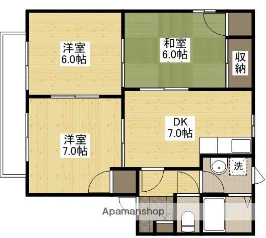 メゾンルミエール(3DK/1階)の間取り写真