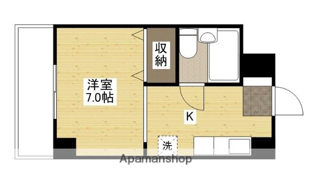 第3福助マンション(1K/4階)の間取り写真