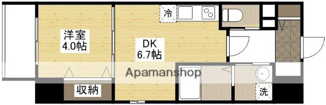KATAYAMA BLDG.23(1DK/8階)の間取り写真