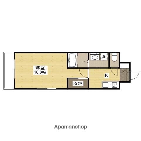 WING平野町(1K/3階)の間取り写真