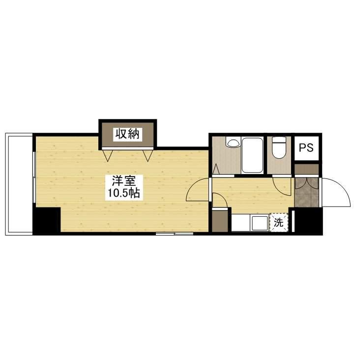 ハウスエーヌ西十日市(1K/3階)の間取り写真