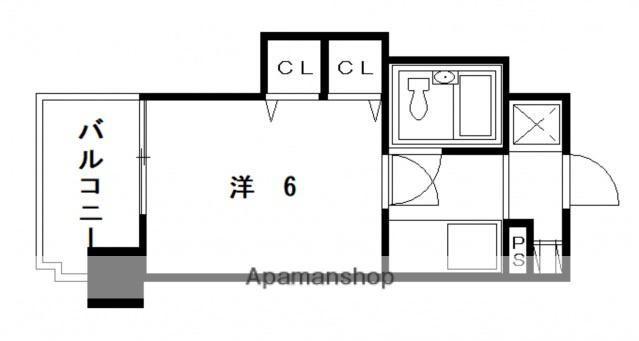 ダイアパレス比治山公園(1K/9階)の間取り写真