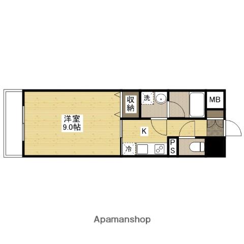 ラフィネ十日市(1K/3階)の間取り写真