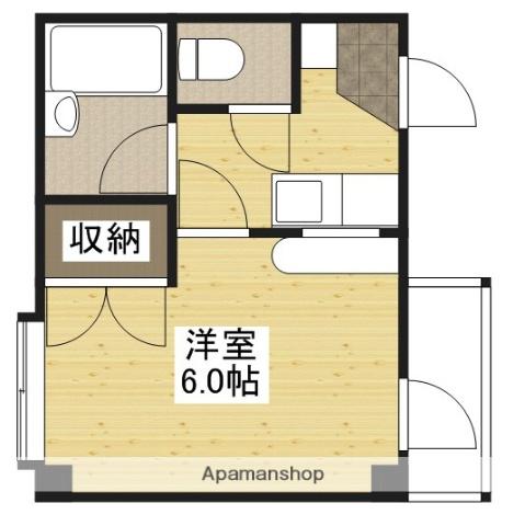 エステート三滝(1K/3階)の間取り写真