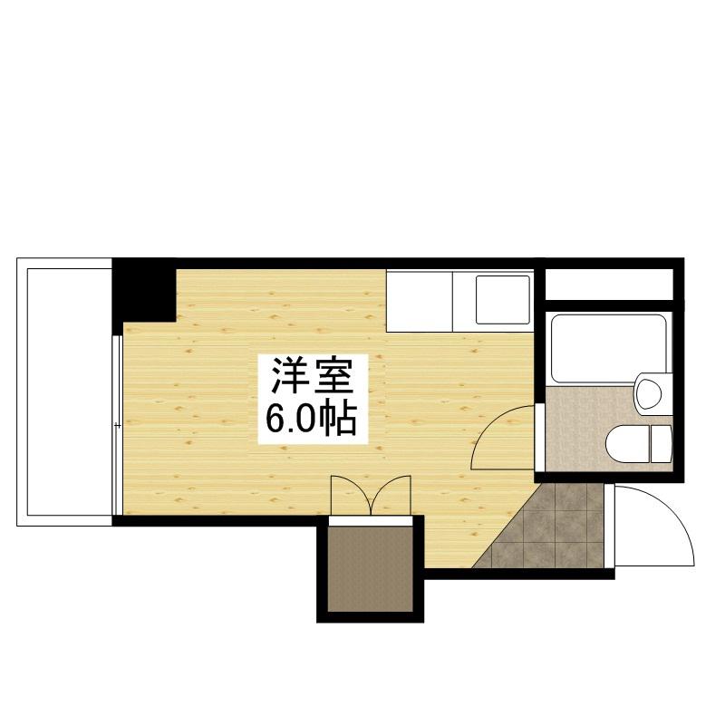 プログレス本川(ワンルーム/4階)の間取り写真