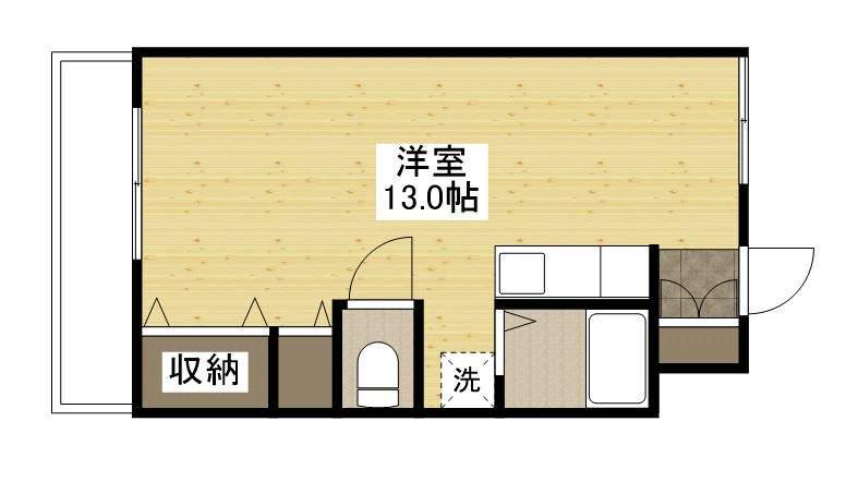 第2二神ビル(ワンルーム/3階)の間取り写真